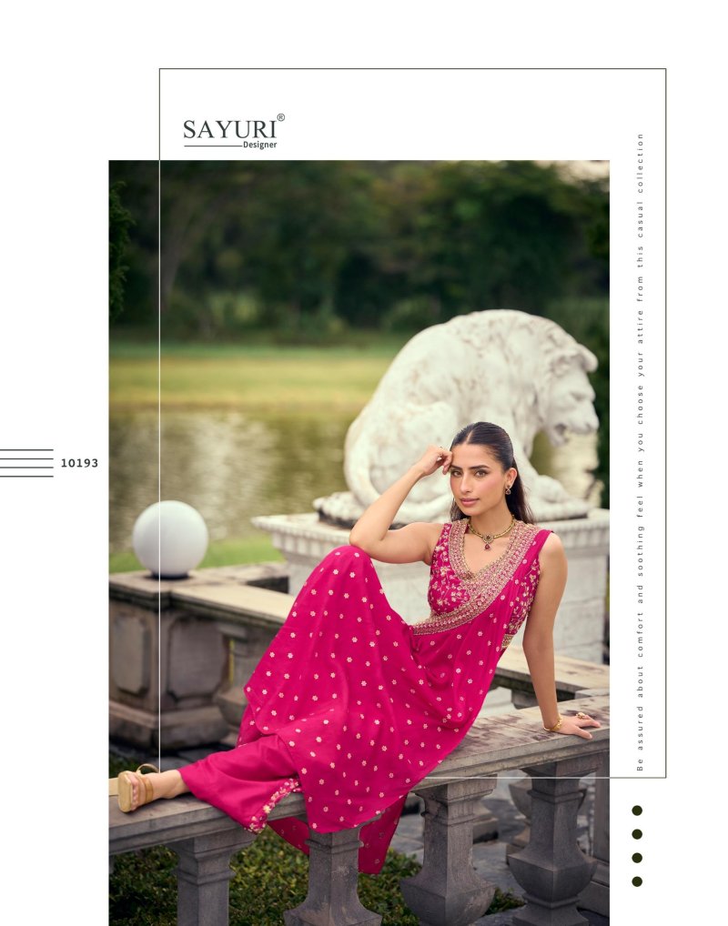 Pankudi By Sayuri Viscos Jacquard Silk Indo Western